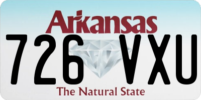 AR license plate 726VXU