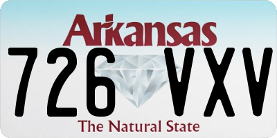 AR license plate 726VXV
