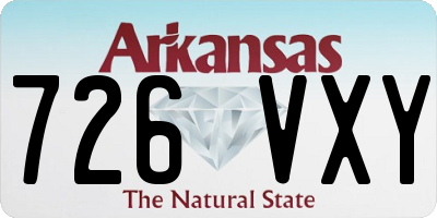 AR license plate 726VXY