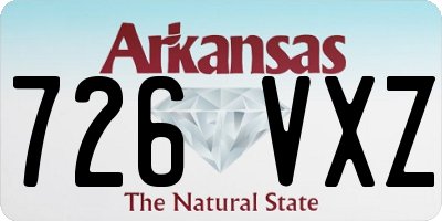AR license plate 726VXZ