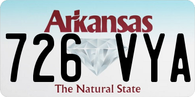 AR license plate 726VYA