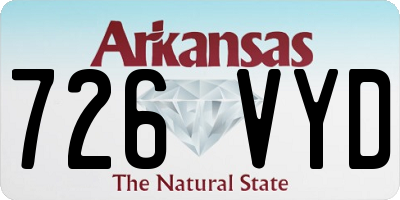 AR license plate 726VYD