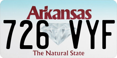 AR license plate 726VYF
