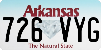 AR license plate 726VYG