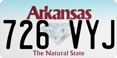 AR license plate 726VYJ