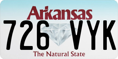 AR license plate 726VYK