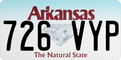 AR license plate 726VYP