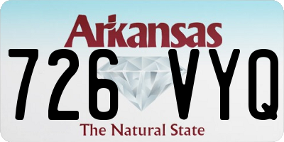 AR license plate 726VYQ