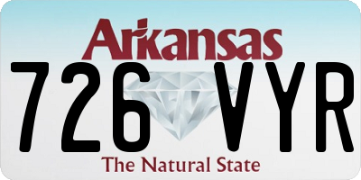 AR license plate 726VYR