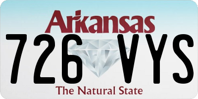AR license plate 726VYS