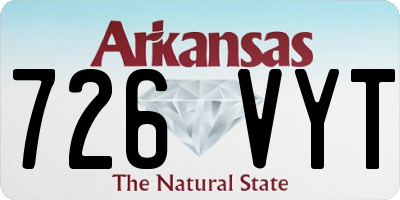 AR license plate 726VYT