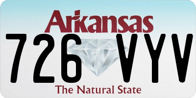 AR license plate 726VYV