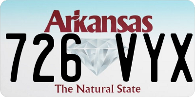 AR license plate 726VYX