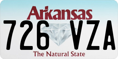 AR license plate 726VZA