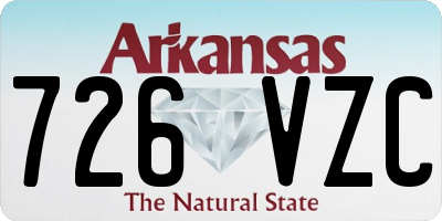 AR license plate 726VZC
