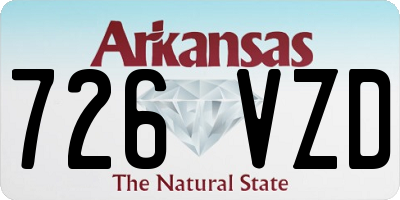 AR license plate 726VZD