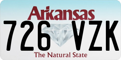 AR license plate 726VZK