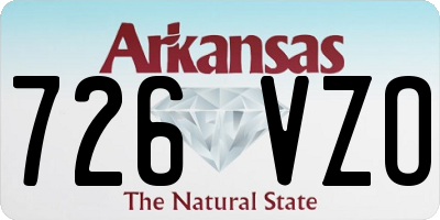 AR license plate 726VZO