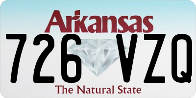 AR license plate 726VZQ