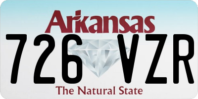 AR license plate 726VZR