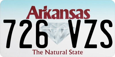 AR license plate 726VZS