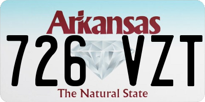 AR license plate 726VZT