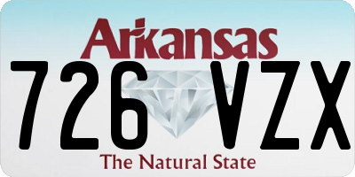 AR license plate 726VZX