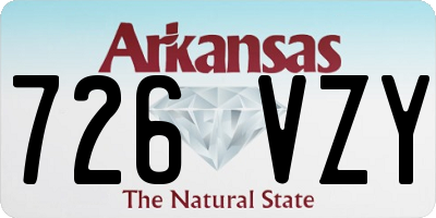 AR license plate 726VZY