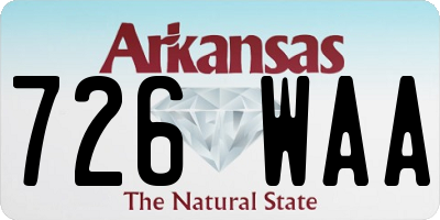 AR license plate 726WAA