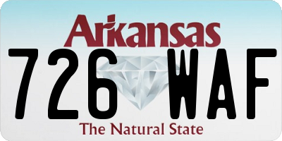 AR license plate 726WAF