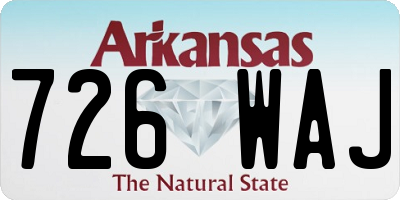 AR license plate 726WAJ