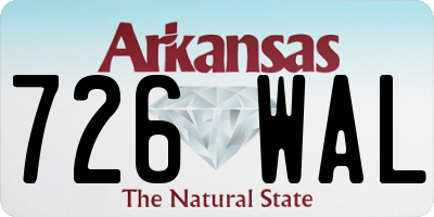 AR license plate 726WAL