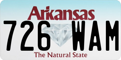 AR license plate 726WAM