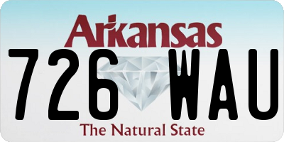 AR license plate 726WAU