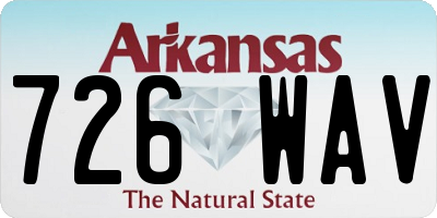 AR license plate 726WAV