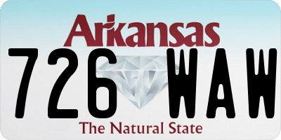 AR license plate 726WAW