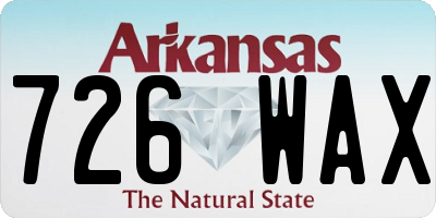 AR license plate 726WAX