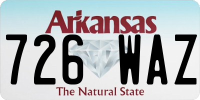 AR license plate 726WAZ