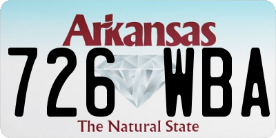 AR license plate 726WBA
