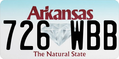 AR license plate 726WBB