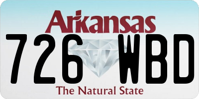 AR license plate 726WBD