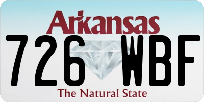 AR license plate 726WBF