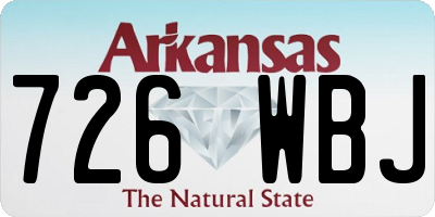 AR license plate 726WBJ