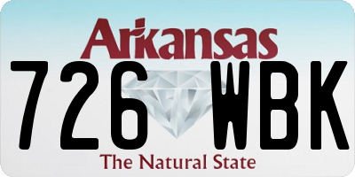 AR license plate 726WBK