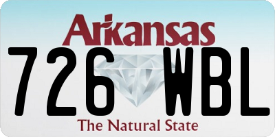 AR license plate 726WBL