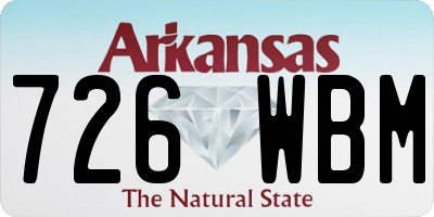 AR license plate 726WBM
