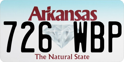 AR license plate 726WBP