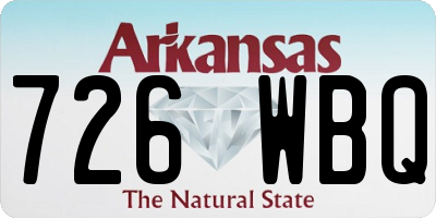 AR license plate 726WBQ