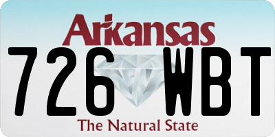 AR license plate 726WBT