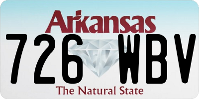 AR license plate 726WBV